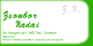 zsombor madai business card